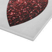 Donkere rode hartritme snijplank (Hoek)