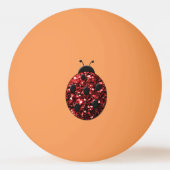 Donkere rode ladybug in glitter pingpongballen (Voorkant)