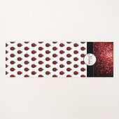 Donkere rode ladybug in glitter sparters Monogram Yogamat (Voorkant (horizontaal))
