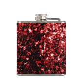 Donkere rode vlek Glitter sparkles Glamor Heupfles (Achterkant)