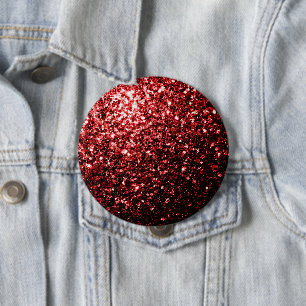 Donkere rode vlek Glitter sparkles Glamor Ronde Button 4,0 Cm