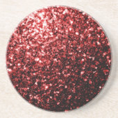 Donkere rode vlek Glitter sparkles Glamor Zandsteen Onderzetter (Voorkant)