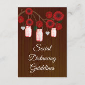 Donkere Roestige Rode Bloem Potten met Veiligheids Informatiekaartje (Voorkant)