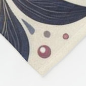 Donkere Romance Bourgogne Art Deco Bloemenzomer Fleece Deken (Hoek)