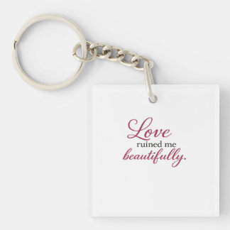 Donkere Romance Quote| Gotische Liefdesesthetiek Sleutelhanger