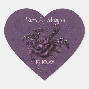 Donkere Romance Roos 2 bruiloft zegel