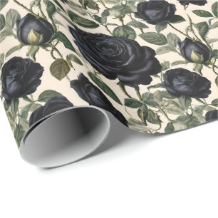 **"Donkere Romance: zwarte provinciale Rozen"** Cadeaupapier
