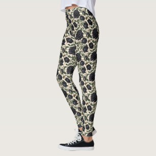 **"Donkere Romance: zwarte provinciale Rozen"** Leggings
