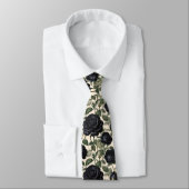 **"Donkere Romance: zwarte  provinciale Rozen"** Stropdas (Gebonden)