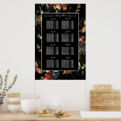 Donkere romantische bloemstuk Nederlandse trouwsto Poster (Keuken)