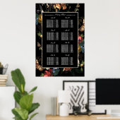 Donkere romantische bloemstuk Nederlandse trouwsto Poster (Thuiskantoor)