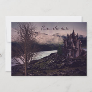 Donkere Romantische Gotische Kasteel Save The Date