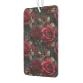 Donkere romantische rode rozen en knoppen op zwart luchtverfrisser (Links)