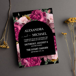 Donkere Romantische Waterverf Floral Dutch Masters Kaart