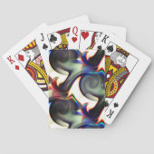 Donkere rook of spiraalvormige rok met kleurstof t pokerkaarten (Achterkant)