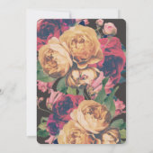 Donkere Roos Botanische Fete Weddenschap Kaart (Achterkant)