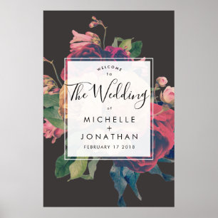 Donkere Roos Botanische Fete Weddenschap Poster