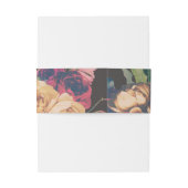 Donkere Roos Botanische Fete Weddenschap Uitnodigingen Wikkel (Achterkant Voorbeeld)