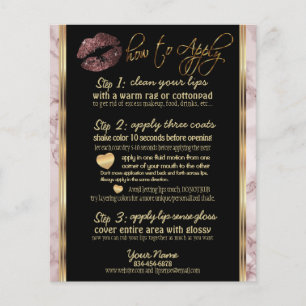 Donkere Roos Glitter Lip Marble Instructions 2 Flyer