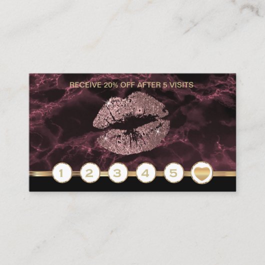 Donkere Roos Marble Glitter Lips Loyalty (Voorkant)