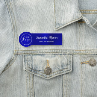 Donkere Royal Blue Ombre Uw zakelijke Logo Naamplaatje