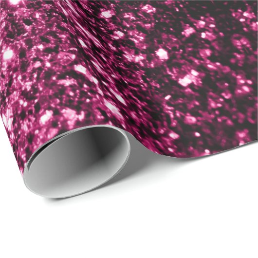 Donkere roze faux glanzend glitter sparkles Sweet Cadeaupapier (Rol Hoek)