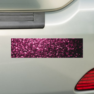 Donkere roze vlek met glanzend glitter bumpersticker