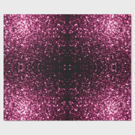 Donkere roze vlek met glanzend glitter cadeaupapier (Vlak)
