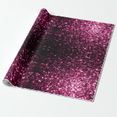 Donkere roze vlek met glanzend glitter cadeaupapier (Uitgerold)