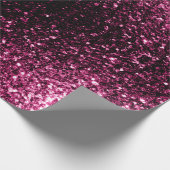 Donkere roze vlek met glanzend glitter cadeaupapier (Hoek)