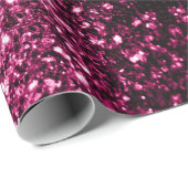 Donkere roze vlek met glanzend glitter cadeaupapier (Rol Hoek)