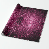 Donkere roze vlek met glanzend glitter cadeaupapier (Uitgerold)