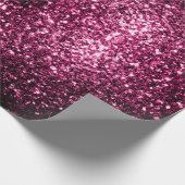 Donkere roze vlek met glanzend glitter cadeaupapier (Hoek)