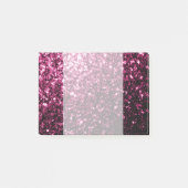 Donkere roze vlek met glanzend glitter post-it® notes (Voorkant)