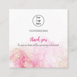 Donkere roze wolkenbasis visitekaartje dank u