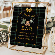 Donkere ruit Moeder-osa Bar Baby Shower Bord