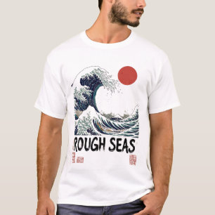 Donkere "Ruwe zee" Japanse Grote Golf T-shirt