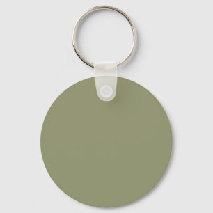 Donkere Sage Green 91946E Kleur - Optie om naam to Sleutelhanger