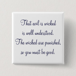 Donkere schaduw vierkante button 5,1 cm