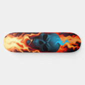 Donkere schedel dood vuur 3 skateboard (Horizontaal)