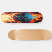 Donkere schedel dood vuur 3 skateboard (Horizontaal)