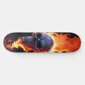 Donkere schedel dood vuur 7 skateboard (Horizontaal)