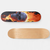 Donkere schedel dood vuur 7 skateboard (Horizontaal)