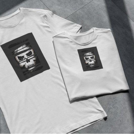 Donkere schedel t-shirt