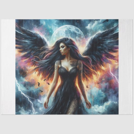 Donkere schoonheid tissuepapier (Voorkant)