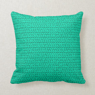 Donkere Seafoam Green Weave Mesh Kijk Kussen