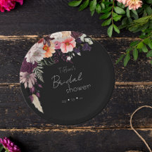 Donkere Sfeervolle Bloemen Bruidsuitnodiging
