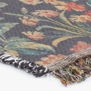 Donkere Sfeervolle Middennachtelijke Bos Bloemrijk Deken