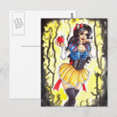 Donkere sneeuwwitachtige Briefkaart (Voorkant / Achterkant)