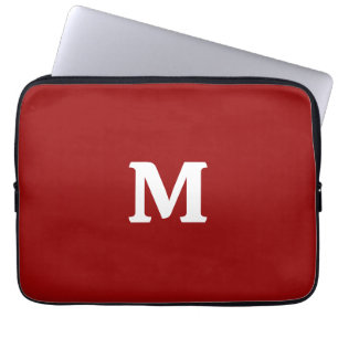 Donkere Snoep Apple Red Solid Color Laptop Sleeve